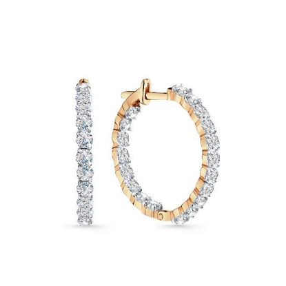 Изображение Золотые серьги с фианитами