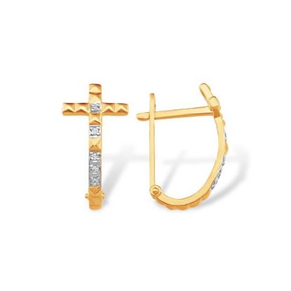 Изображение Золотые серьги 585 пробы