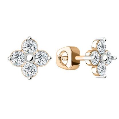 Изображение Золотые серьги-пусеты 585 пробы