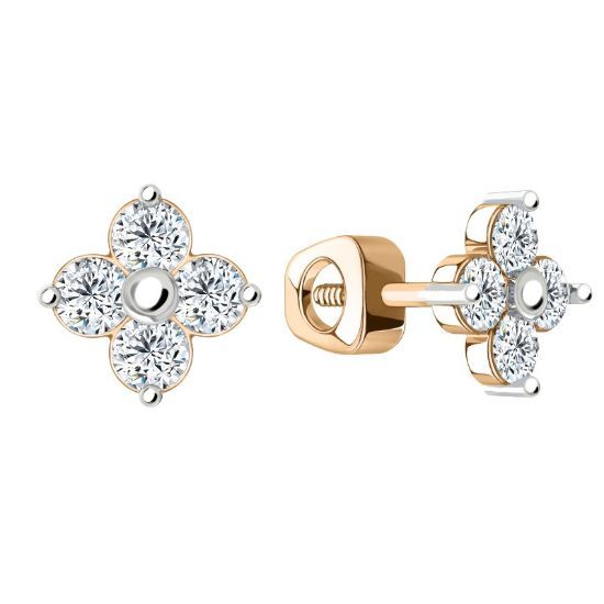 Изображение Золотые серьги-пусеты 585 пробы