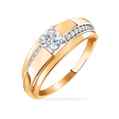 Изображение Золотое кольцо с фианитами