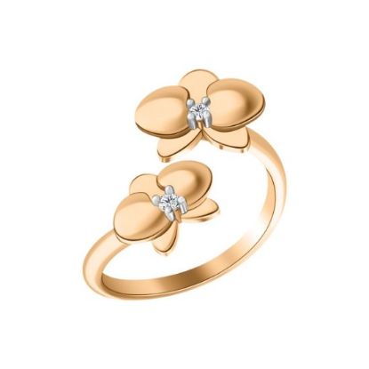 Изображение Золотое кольцо с фианитами