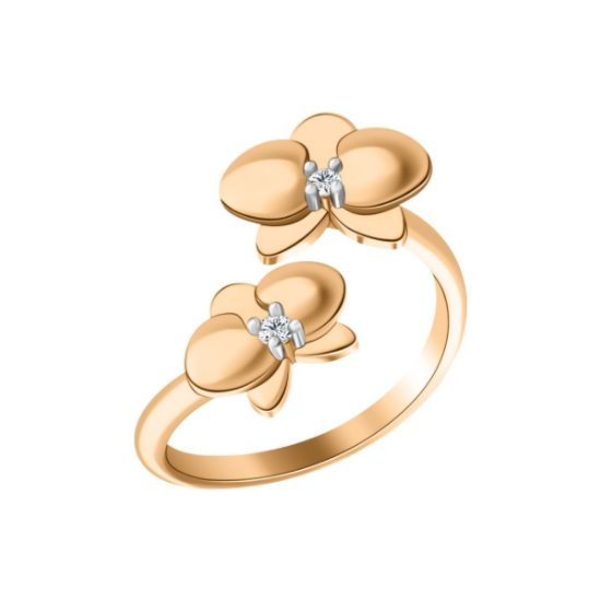 Изображение Золотое кольцо с фианитами