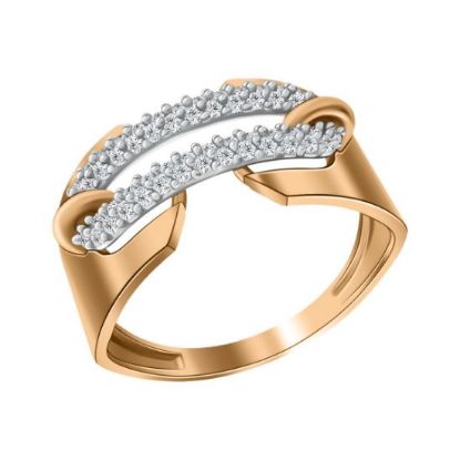 Изображение Золотое кольцо с фианитами