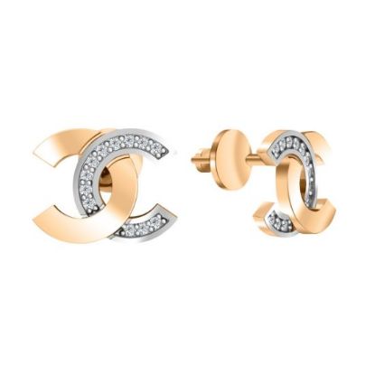 Изображение Золотые серьги-пусеты 585 пробы