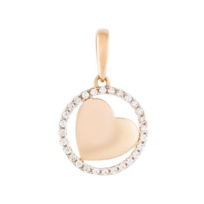 Изображение Золотая подвеска "Сердечко"