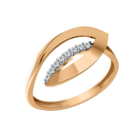 Изображение Золотое кольцо с фианитами