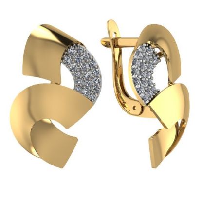 Изображение Золотые серьги 585 пробы