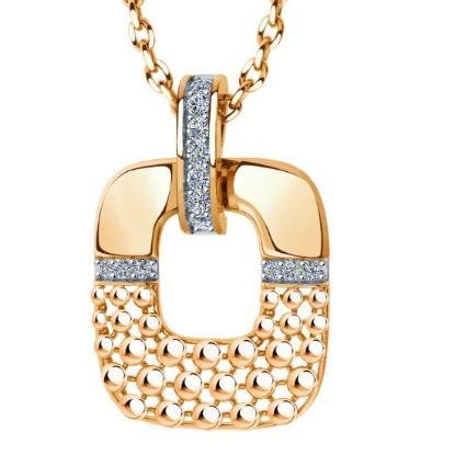 Изображение Золотая подвеска с фианитами