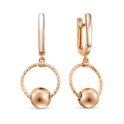 Изображение Золотые серьги 585 пробы