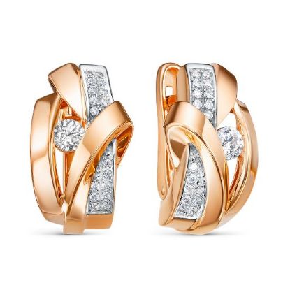 Изображение Золотые серьги 585 пробы