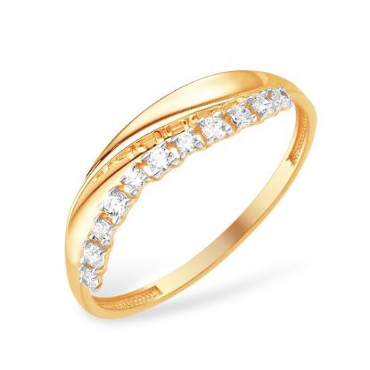 Изображение Золотое кольцо с фианитами