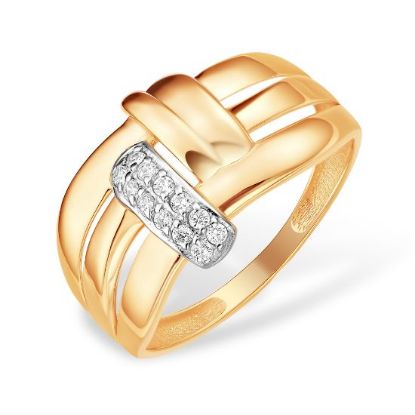 Изображение Золотое кольцо с фианитами