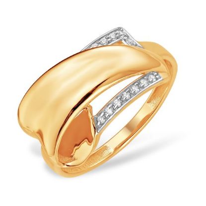 Изображение Золотое кольцо с фианитами