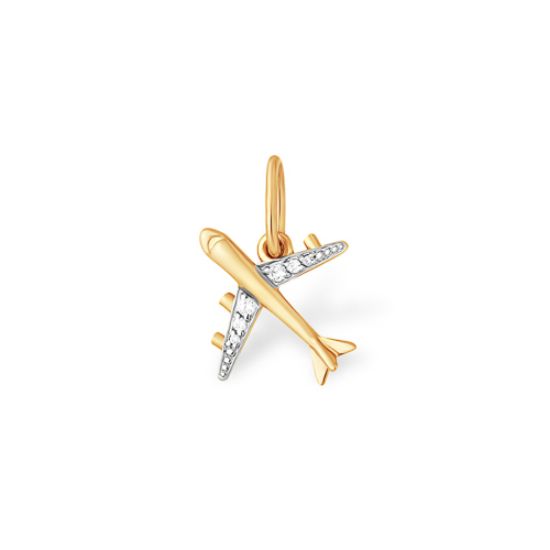 Изображение Золотая подвеска "Самолет"