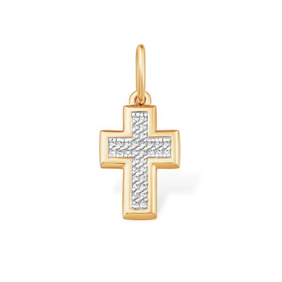 Изображение Золотой крест с фианитами