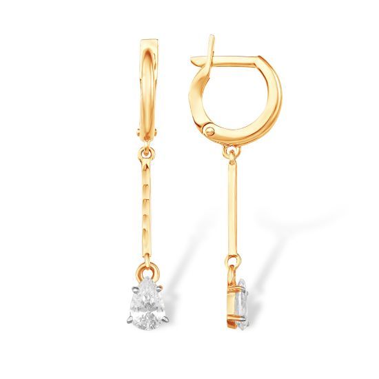 Изображение Золотые серьги 585 пробы