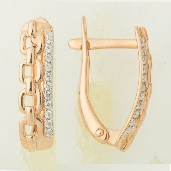 Изображение Золотые серьги 585 пробы