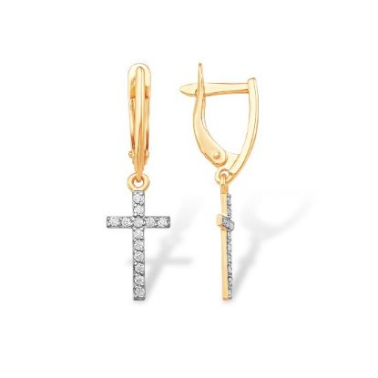 Изображение Золотые серьги 585 пробы