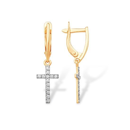 Изображение Золотые серьги 585 пробы