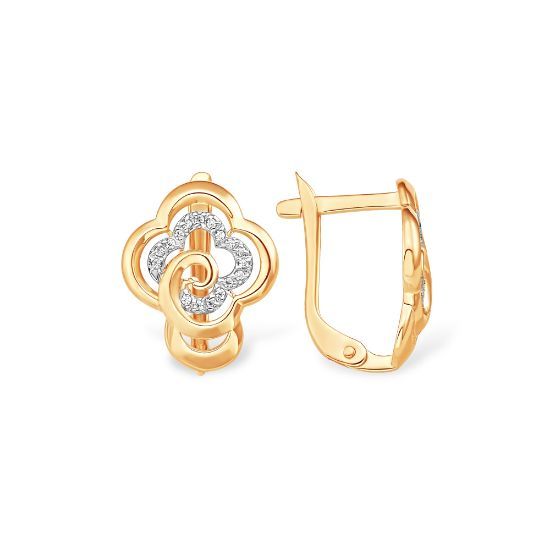 Изображение Золотые серьги 585 пробы