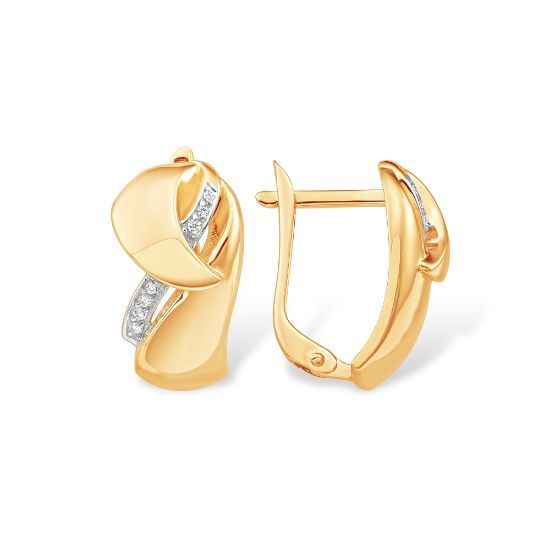 Изображение Золотые серьги 585 пробы