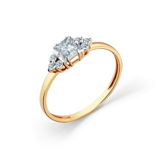 Изображение Золотое кольцо с фианитами