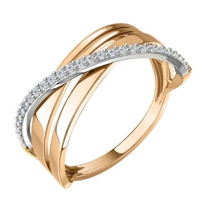 Изображение Золотое кольцо с фианитами