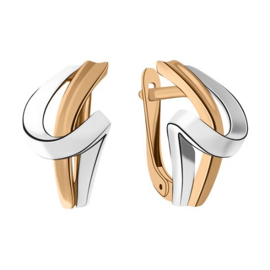 Изображение Золотые серьги с фаинитами