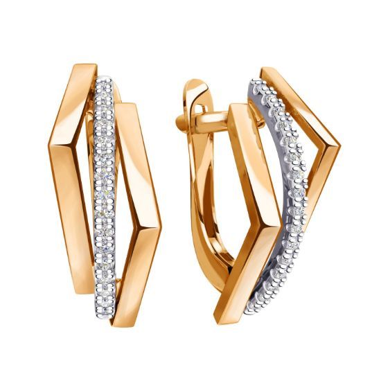 Изображение Золотые серьги 585 пробы