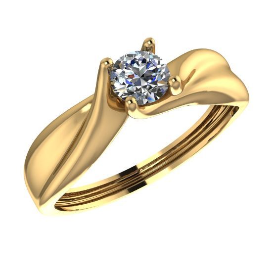 Изображение Золотое кольцо с фианитом