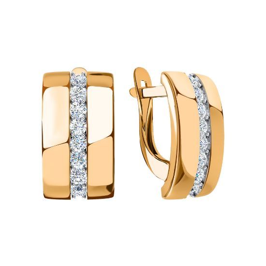 Изображение Золотые серьги 585 пробы