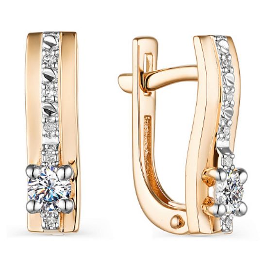 Изображение Золотые серьги с бриллиантами