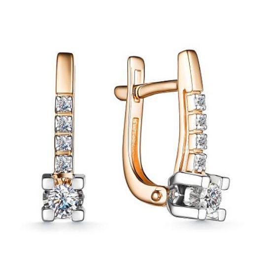 Изображение Золотые серьги с бриллиантами