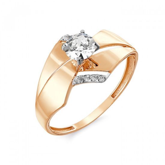 Изображение Золотое кольцо с фианитом