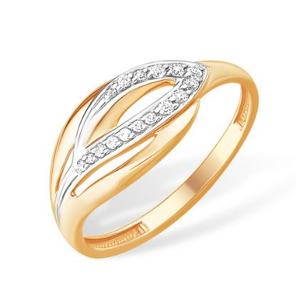 Изображение Золотое кольцо с фианитами