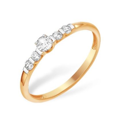 Изображение Золотое кольцо с фианитами