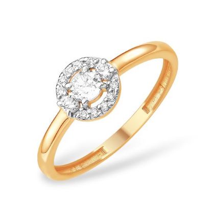 Изображение Золотое кольцо  с фианитами