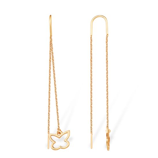 Изображение Золотые серьги-продевки