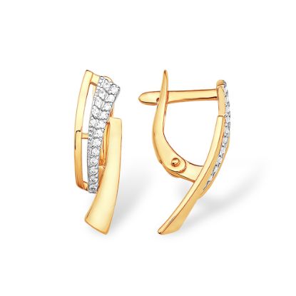 Изображение Золотые серьги 585 пробы