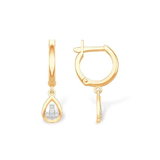 Изображение Золотые серьги 585 пробы