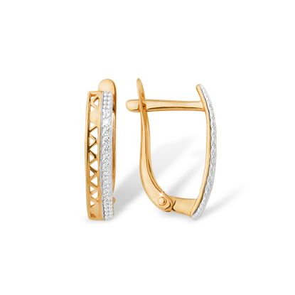 Изображение Золотые серьги 585 пробы