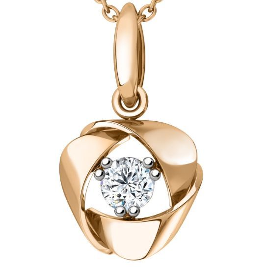 Изображение Золотой подвес с фианитом