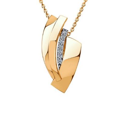 Изображение Золотая подвеска с фианитами