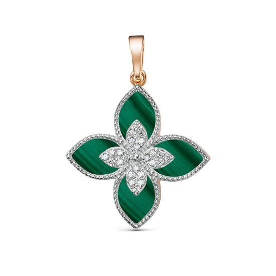 Изображение Золотая подвеска с малахитом