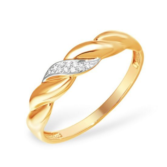 Изображение Золотое кольцо с фианитами