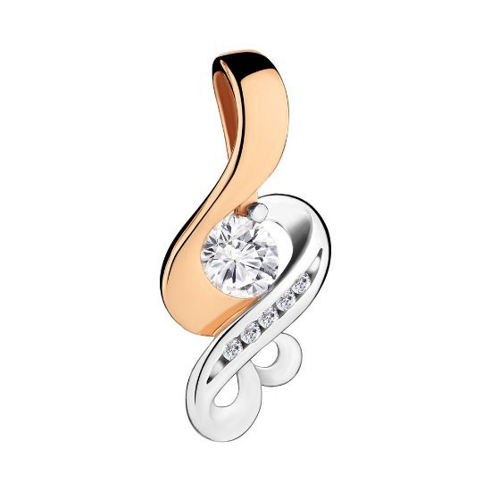 Изображение Золотая подвеска с фианитами