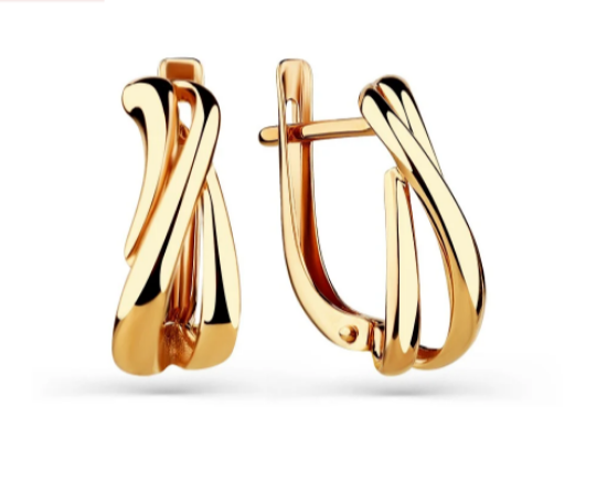 Изображение Золотые серьги 585 пробы