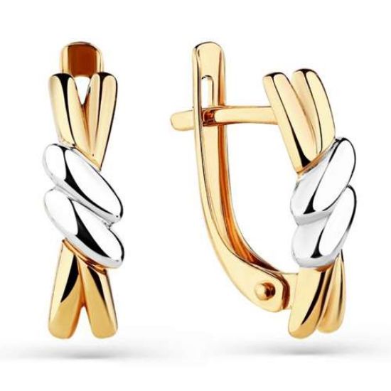 Изображение Золотые серьги 585 пробы