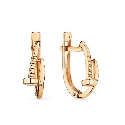 Изображение Золотые серьги "Гвоздь"